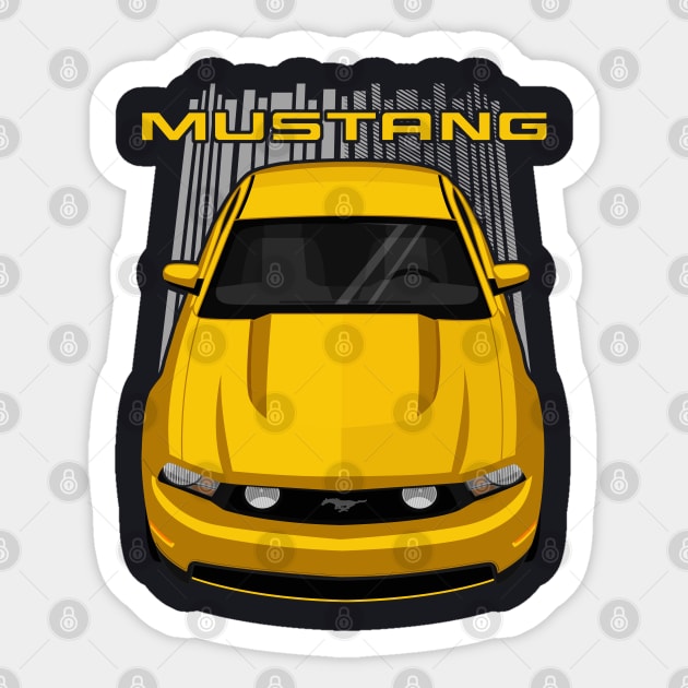 Mustang GT 2010-2012 - Yellow - Gold Sticker by V8social